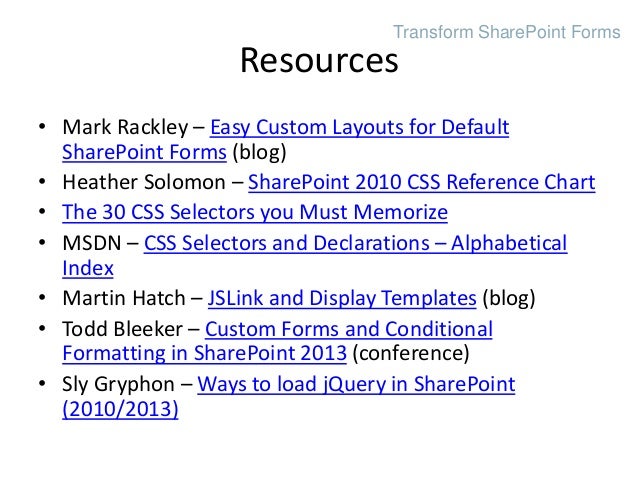 Sharepoint 2016 Css Reference Chart