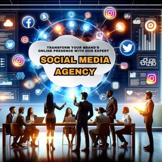 TRANSFORM YOUR BRAND'S
ONLINE PRESENCE WITH OUR EXPERT
SOCIAL MEDIA
AGENCY
SOCIAL MEDIA
AGENCY
 
