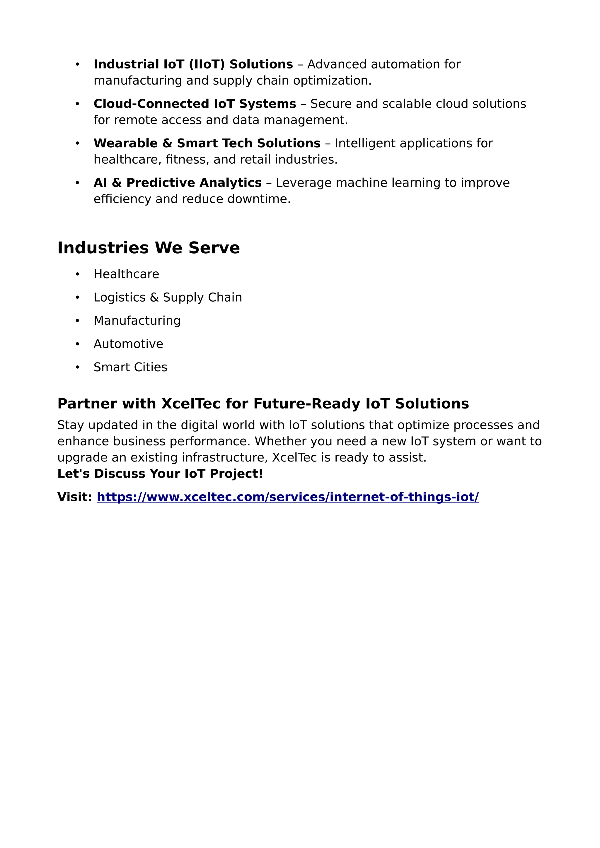Transform Your Business with IoT Solutions. | PDF
