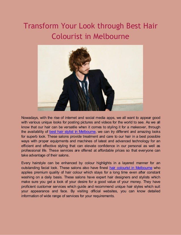 Transform Your Look through Best Hair Colourist in Melbourne