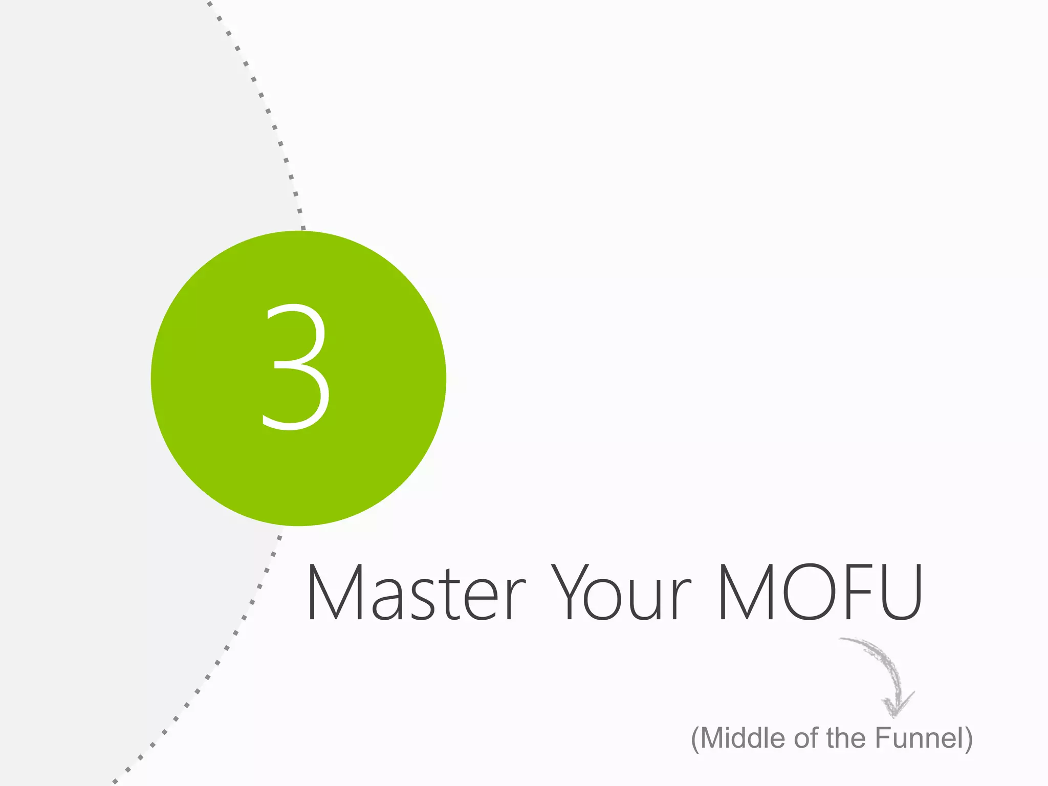 3
Master Your MOFU
         (Middle of the Funnel)
 