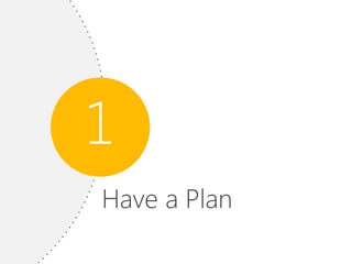 1
Have a Plan
 