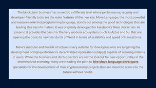 Transform Your Web3 Product with Dedicated Move Language Developers.pptx