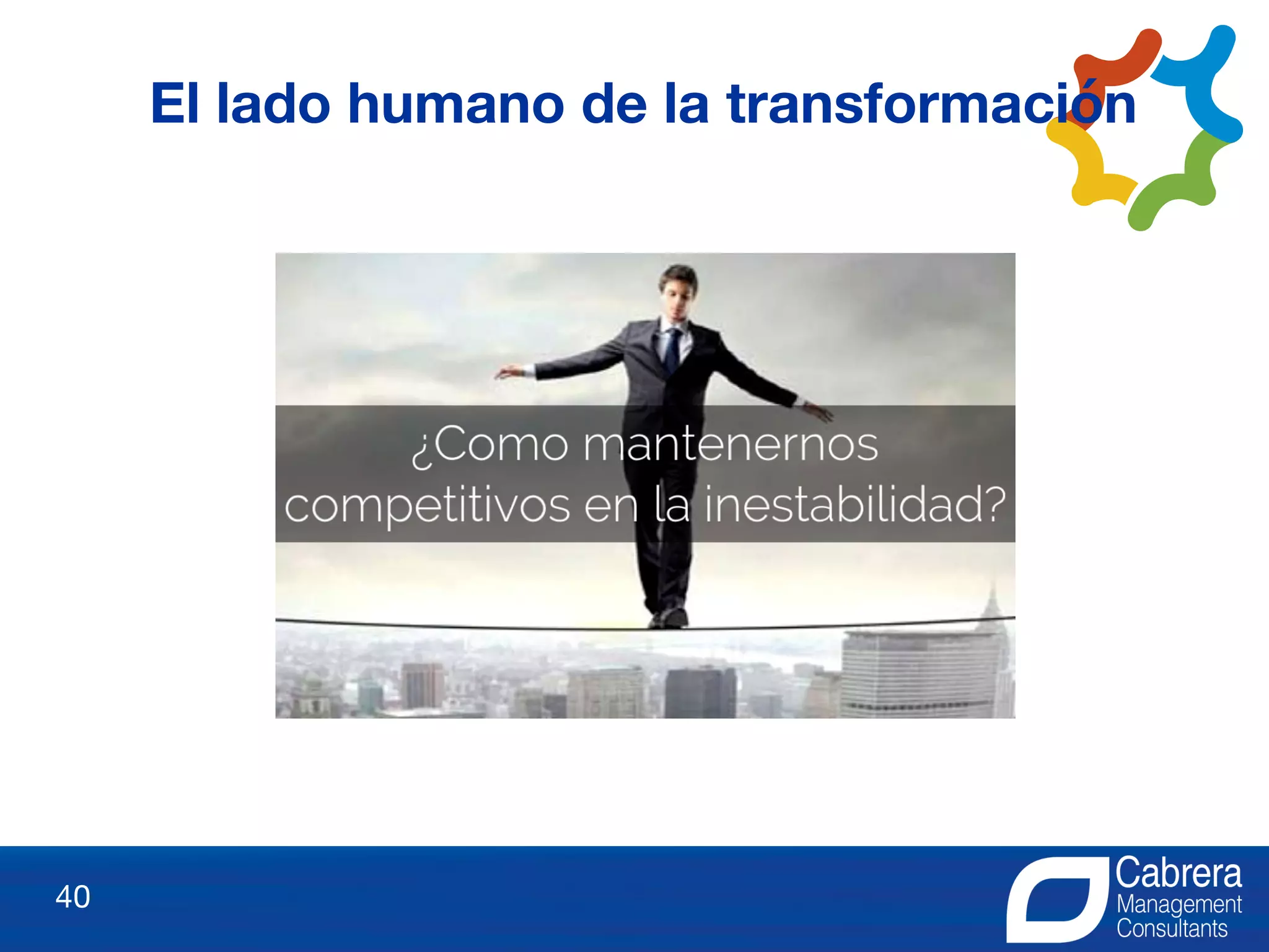 40
El lado humano de la transformación
 