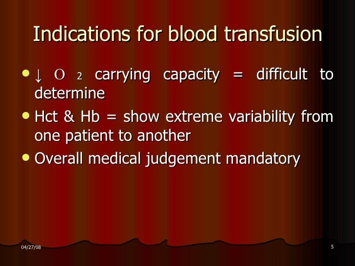 Transfusion Therapy