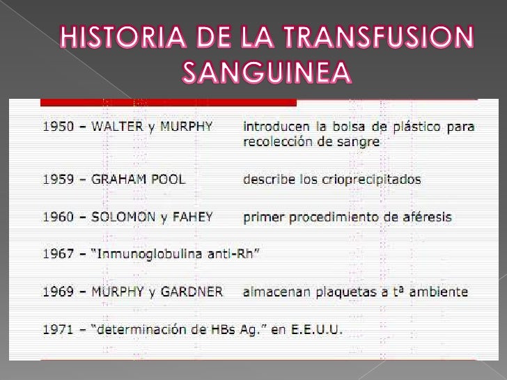 Transfusiones sanguineas