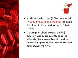 Historical aspect of transfusion medicine | PPTX