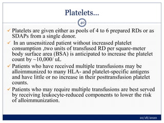 Transfusion Biology and therapy | PPTX