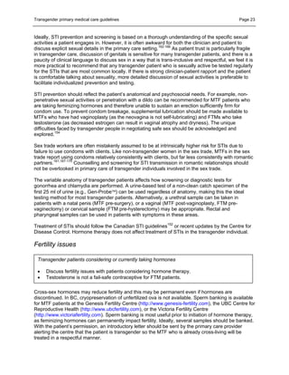 Transgender Primary Medical Care Suggested Guidelines For Clinicians in ...