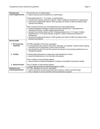 Transgender Primary Medical Care Suggested Guidelines For Clinicians in ...