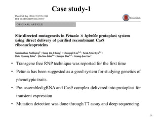 Transgene Free Genome Editing | PPTX