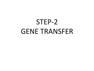 STEP-2
GENE TRANSFER
 