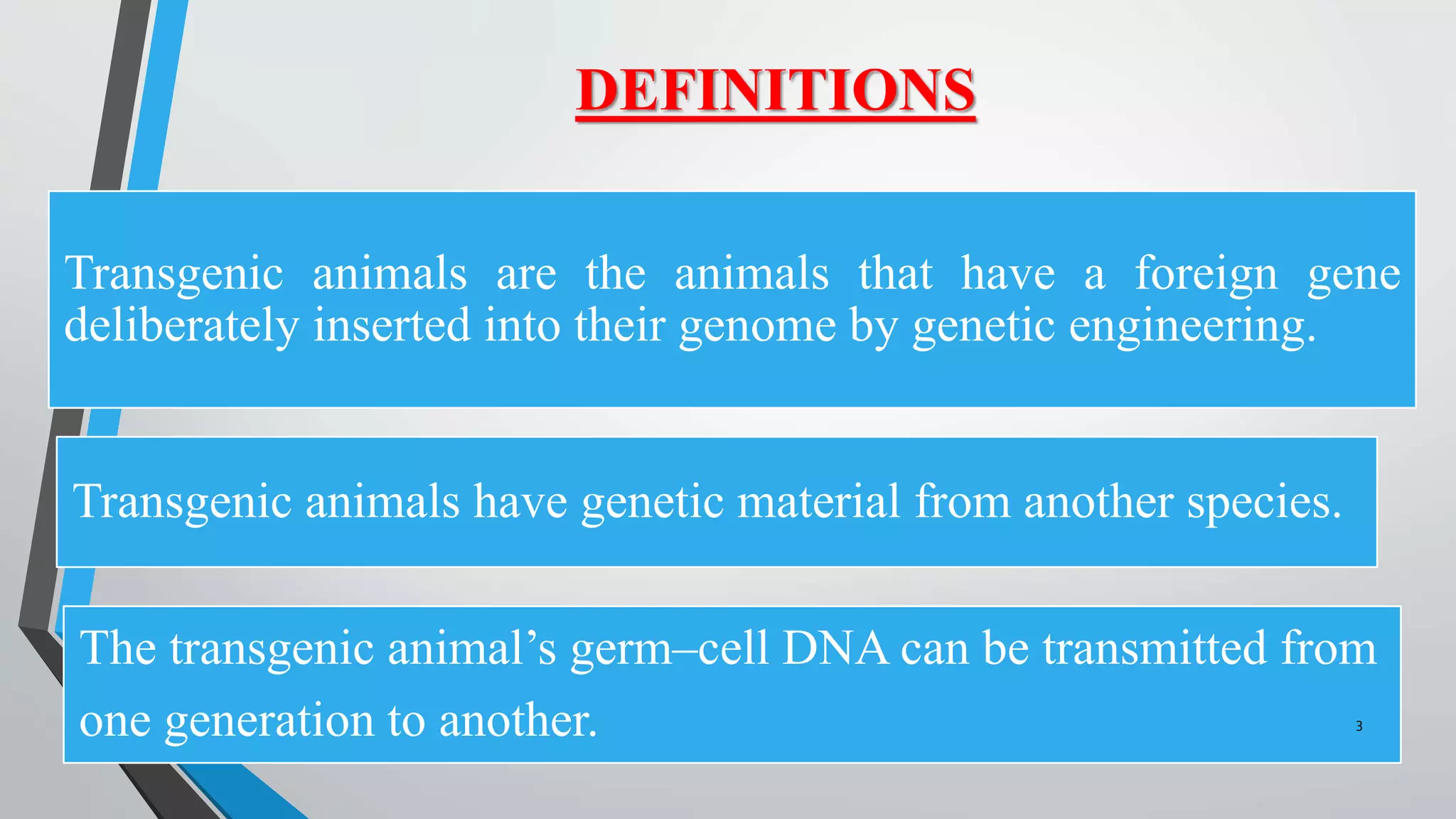 Transgenic animals | PPTX
