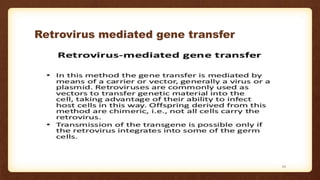 Retrovirus mediated gene transfer
23
 