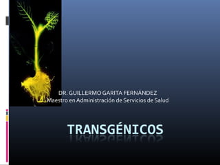 DR. GUILLERMO GARITA FERNÁNDEZ
Maestro en Administración de Servicios de Salud
 