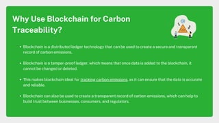 Evaluation of Blockchain for Carbon Traceability | PDF