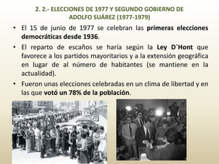 2.3 – LA CONSTITUCIÓN DE 1978
PRINCIPALES PUNTOS DE LA CONSTITUCIÓN DE 1978
• Derechos y libertades: Se recoge una amplia
...