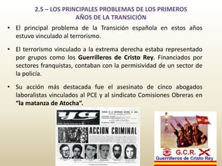 4.2 – LA LLEGADA AL GOBIERNO
DEL PP (1996-2000)
 