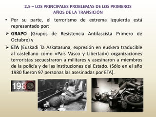 4 – LA CONSOLIDACIÓN DE LA DEMOCRACIA (1982-2000)
4.2 – LA LLEGADA AL GOBIERNO DEL PP (1996-2000)
• Tras las elecciones de...