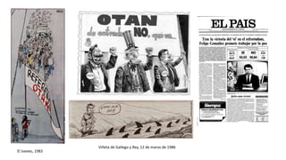 El Jueves, 1983
Viñeta de Gallego y Rey, 12 de marzo de 1986
 