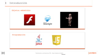 Transiciones y animaciones CSS - ¡Que empiece el baile!
1 Introducción
Objetos embebidos
Programación
 