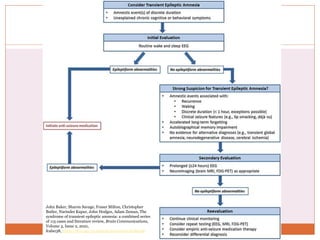 John Baker, Sharon Savage, Fraser Milton, Christopher
Butler, Narinder Kapur, John Hodges, Adam Zeman, The
syndrome of transient epileptic amnesia: a combined series
of 115 cases and literature review, Brain Communications,
Volume 3, Issue 2, 2021,
fcab038, https://doi.org/10.1093/braincomms/fcab038
 