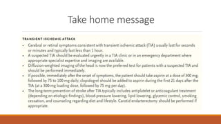 Take home message
 