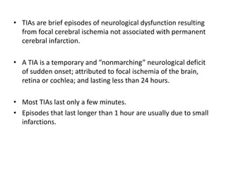 Fast Tia Transient ischemic attacks | PPTX