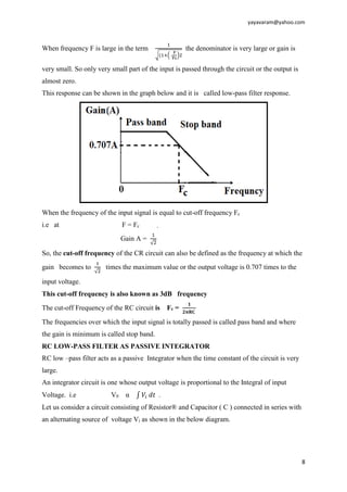 Transient response of RC , RL circuits with step input | PDF