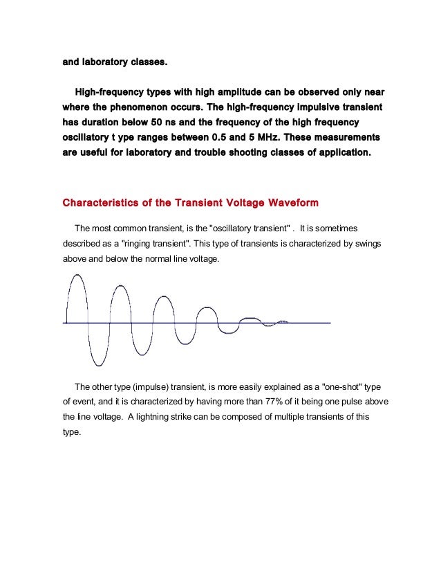 electrical transients in power system