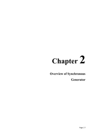 Page | 7
Chapter 2
Overview of Synchronous
Generator
 