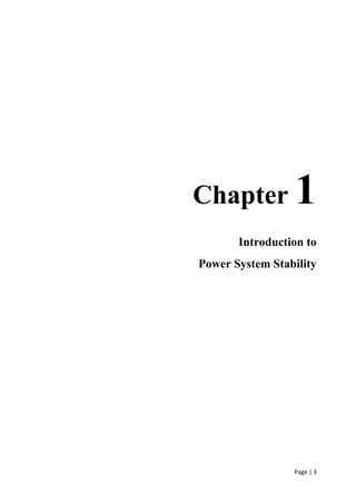 Page | 3
Chapter 1
Introduction to
Power System Stability
 