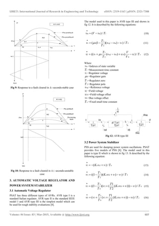 Transient stability analysis on a multi machine system in psat | PDF