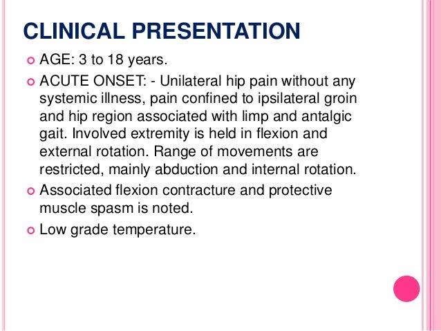 Transient synovitis of the hip