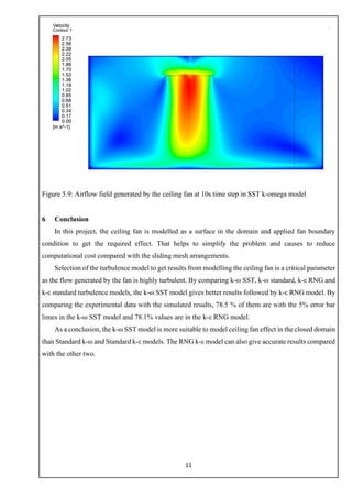 Transient three dimensional cfd modelling of ceilng fan | PDF