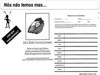 Nós não temos mas…
(Morningstar e Pearson, s/d)
 