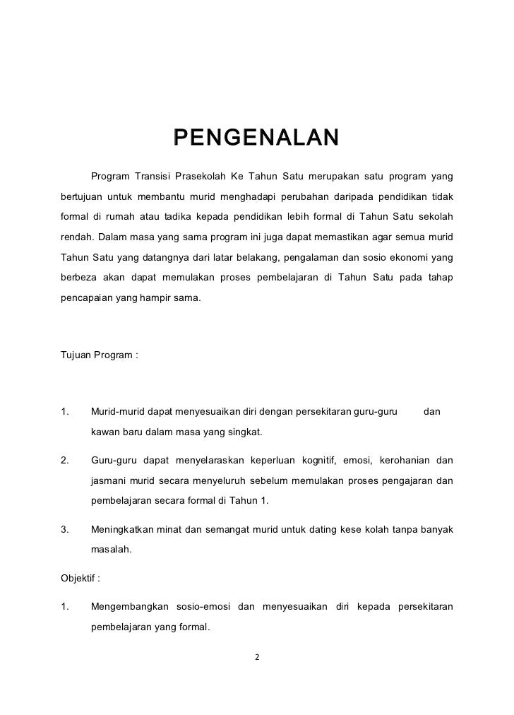 Program Transisi Tahun 1
