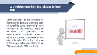 La transición energética: Las subastas de largo
plazo
Como resultado de las subastas de
energía de largo plazo, la energía...