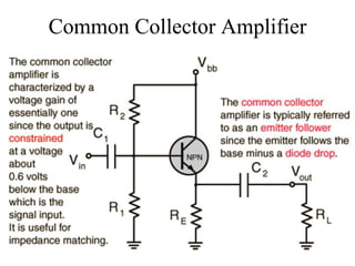 Common Collector Amplifier
 