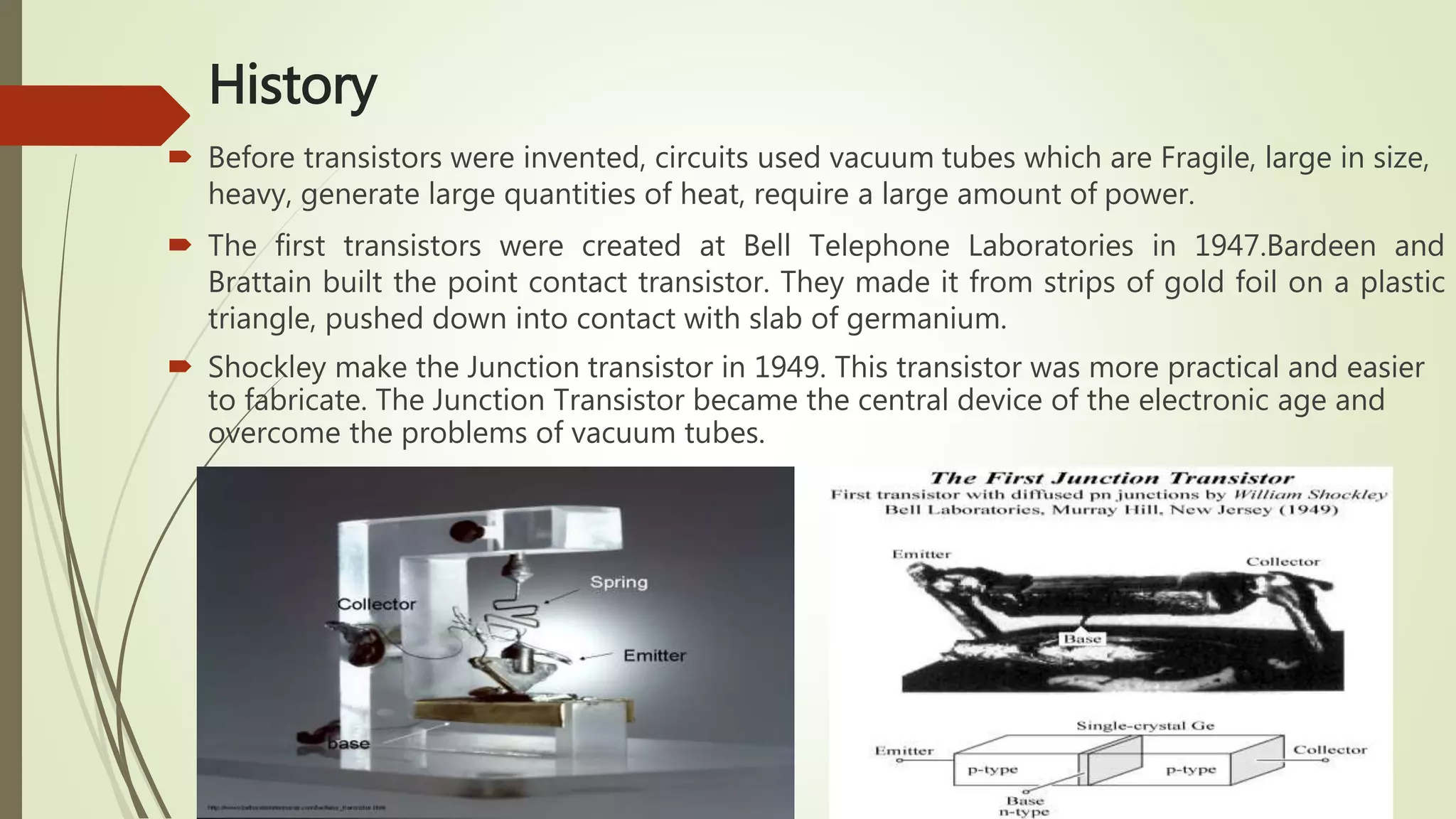 Transistor and it's working principle | PPTX