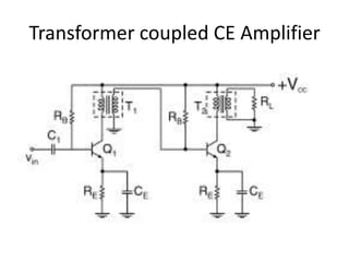 Transformer coupled CE Amplifier
 