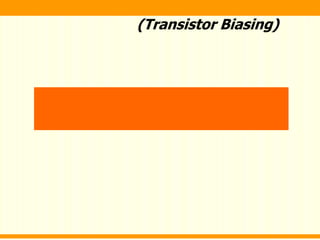 (Transistor Biasing)
 