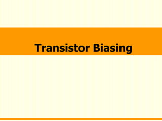Transistor bias circuit | PPTX