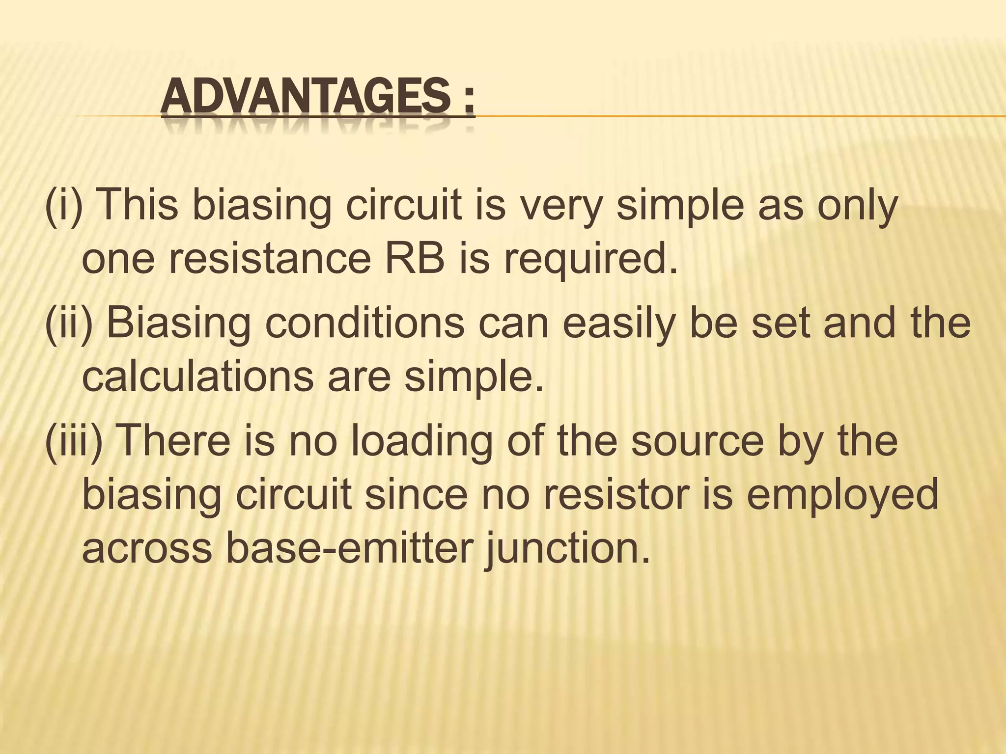 Transistor biasing PPT