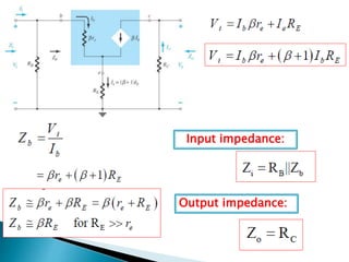 Input impedance:
Output impedance:
 