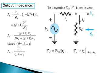Output impedance:
 