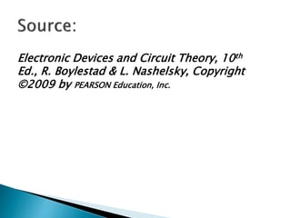 Electronic Devices and Circuit Theory, 10th
Ed., R. Boylestad & L. Nashelsky, Copyright
©2009 by PEARSON Education, Inc.
 