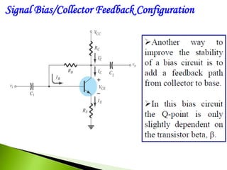 Signal Bias/Collector Feedback Configuration
 