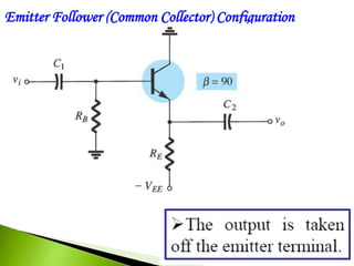 Emitter Follower (Common Collector) Configuration
 
