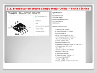 3.2. Transistor de Efecto Campo Metal-Oxido – Ficha Técnica
 